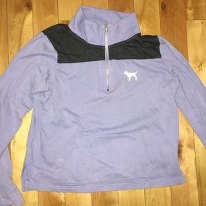 Pink quarter zip sweatshirt